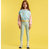 Bonini by A'Dee Girls Blue Logo Leggings